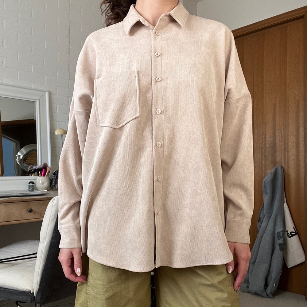 ZARA Corduroy Button-Up Shirt